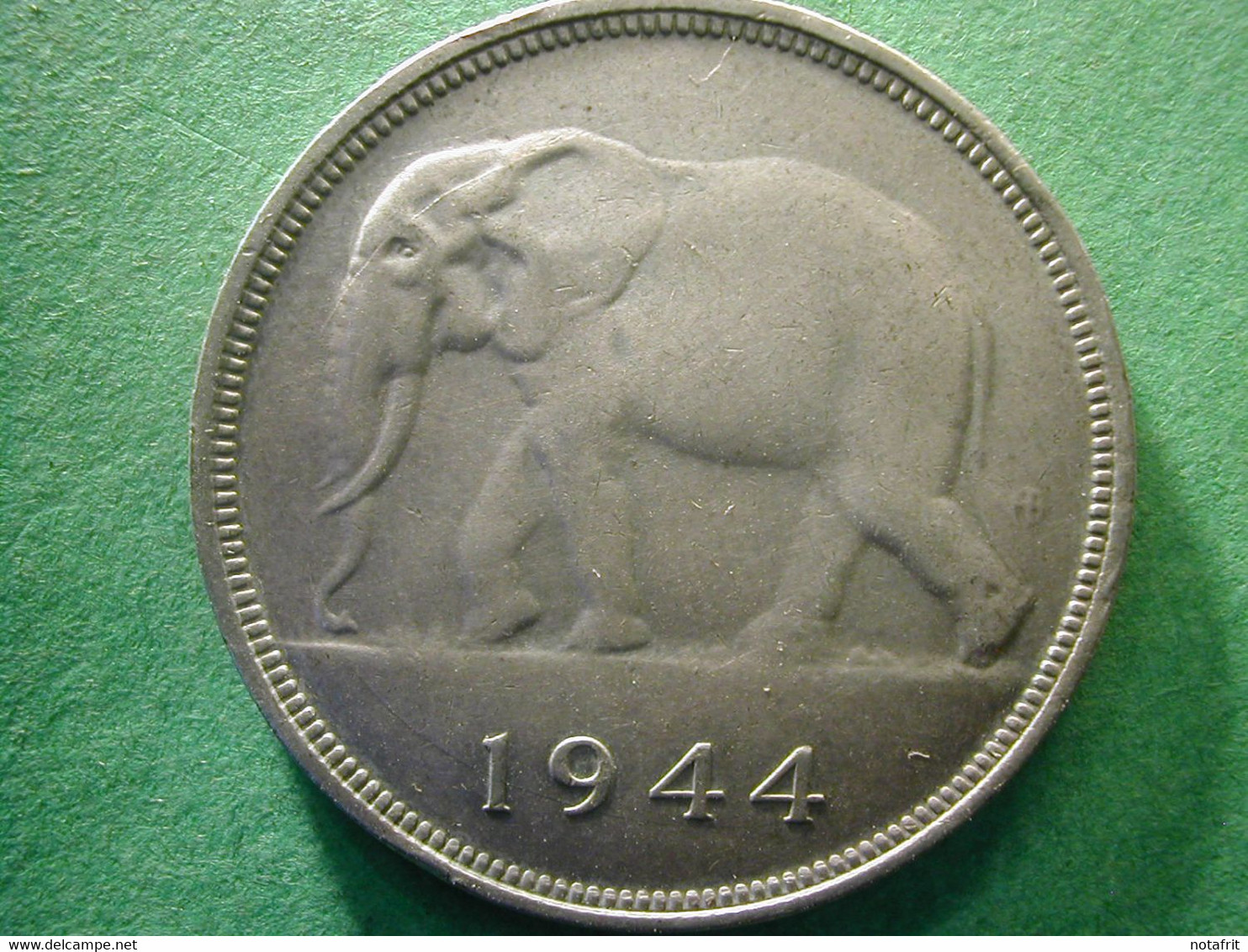 Belgian Congo 50 Fr 1944 Zilver - Andere & Zonder Classificatie