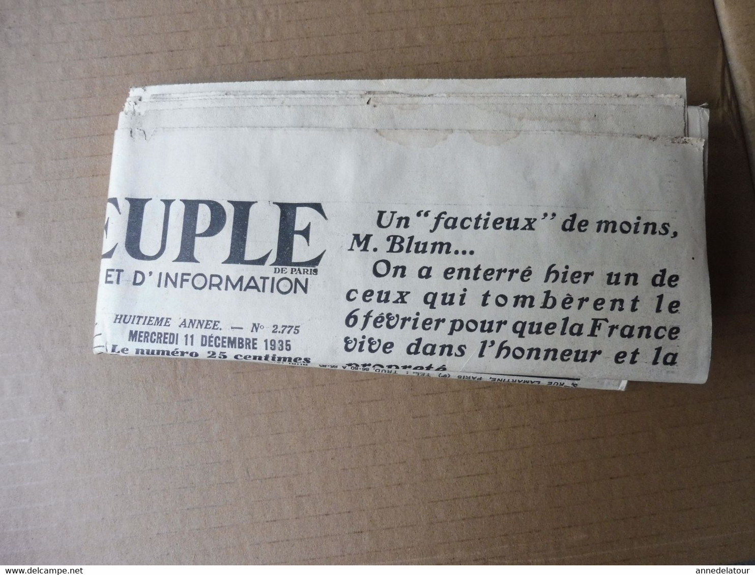 1935 L'AMI DU PEUPLE : Croix De Feu Et Jeunesses Patriotes ; Publicité --> Avec KRUCHEN Au Pays De La Santé ; Etc - Allgemeine Literatur