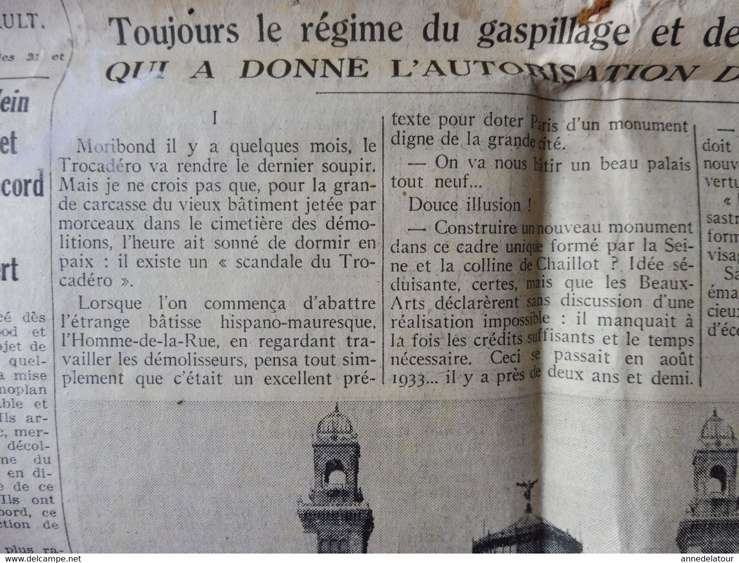 1935 L'AMI DU PEUPLE : Epave Chalutier à Lorient ;Trocadéro ; Reinosa (Espagne); CHINE (Changhaï, Nankin, Hankéou) , Etc - Informations Générales