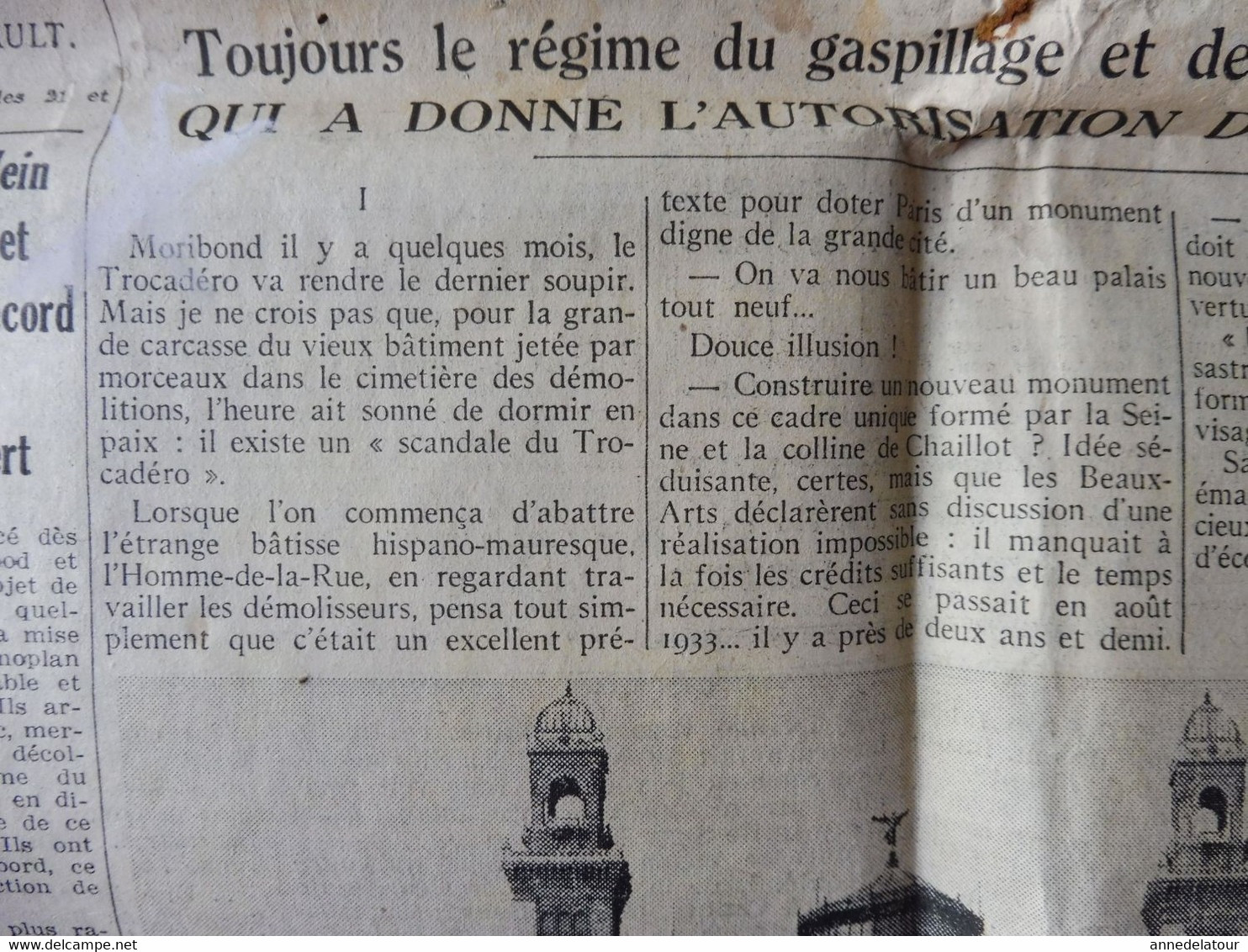 1935 L'AMI DU PEUPLE : Epave Chalutier à Lorient ;Trocadéro ; Reinosa (Espagne); CHINE (Changhaï, Nankin, Hankéou) , Etc - General Issues