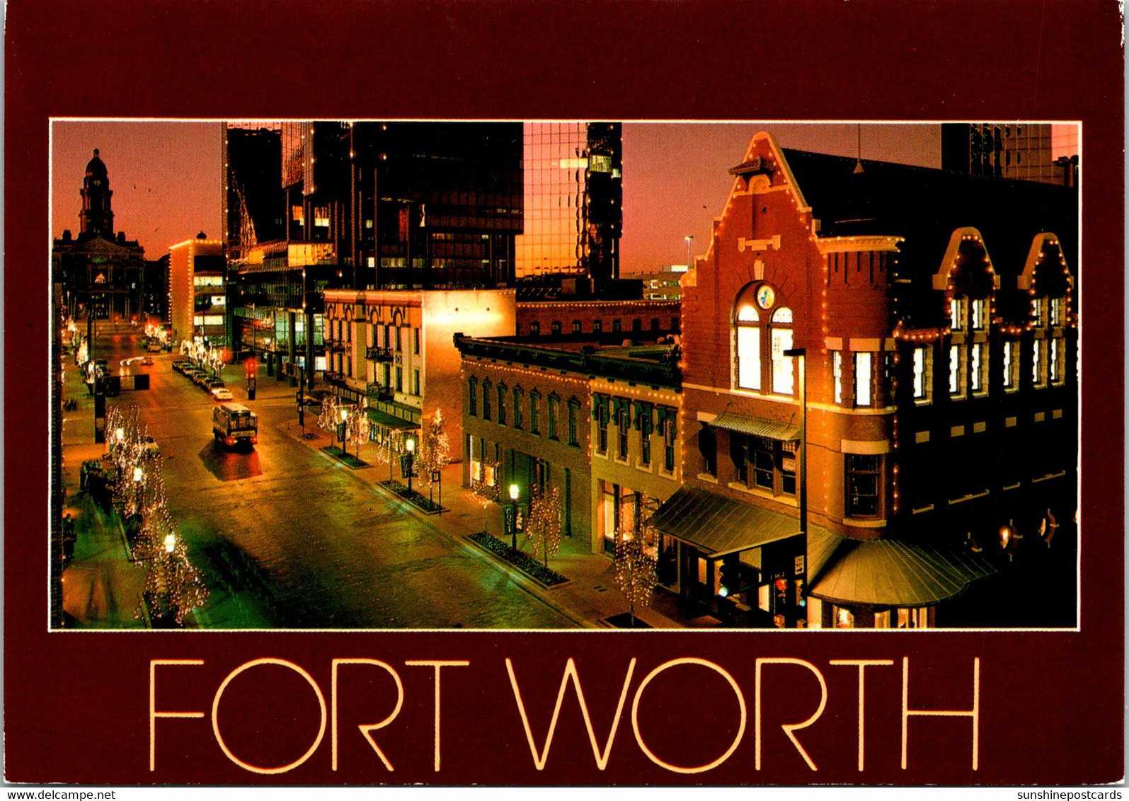 Texas Fort Worth Sundance Square At Night - Fort Worth