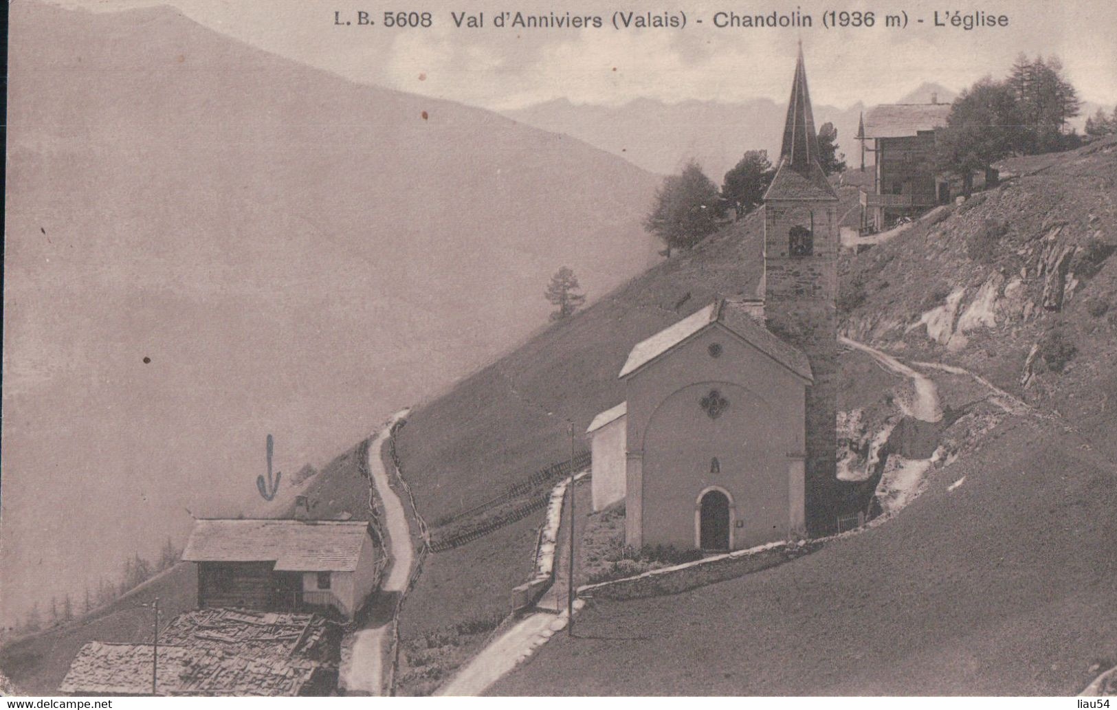 Chandolin L'église (1935) - Chandolin