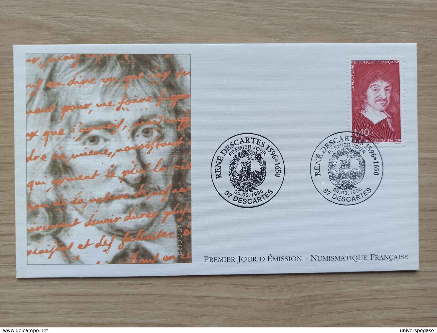 FDC N°2995 : 400 ème Anniversaire De La Naissance De René Descartes (1596-1650). - 1990-1999