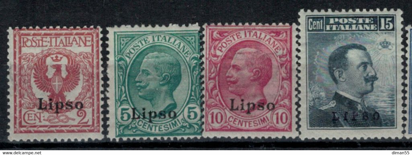 EGEO - LIPSO - Sassone N. 1-8 Cat. 130 Euro  Linguellati - MH* - Ägäis (Lipso)