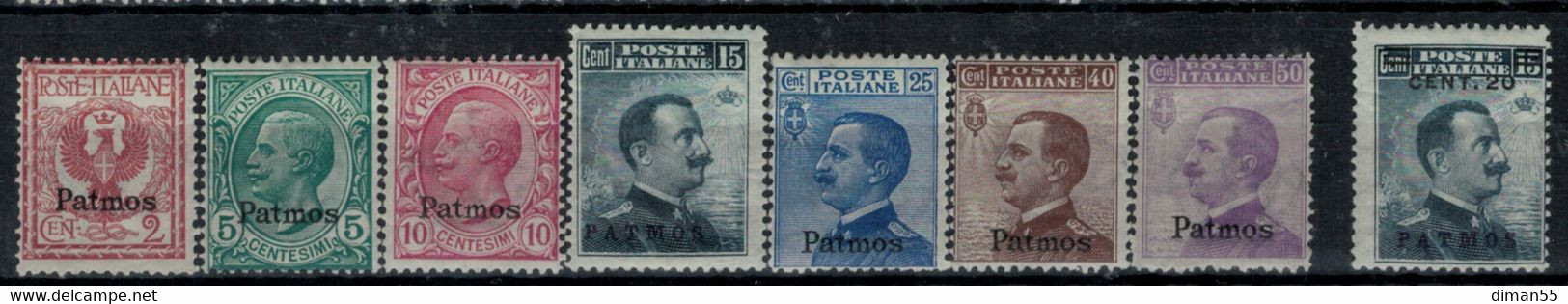 EGEO - PATMOS - Sassone N. 1-8 Cat. 146 Euro  Linguellati - MNH** - Egeo (Patmo)