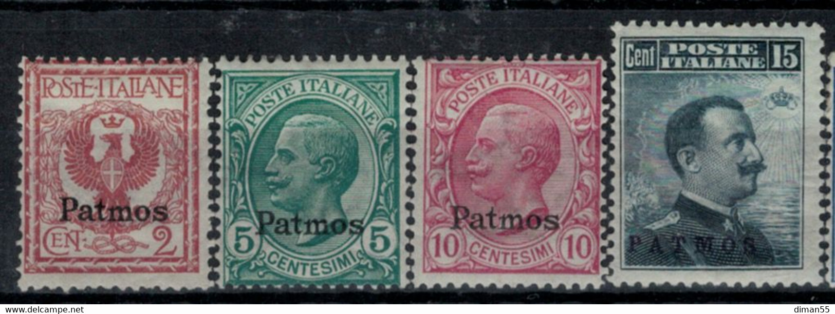 EGEO - PATMOS - Sassone N. 1-8 Cat. 146 Euro  Linguellati - MNH** - Egée (Patmo)