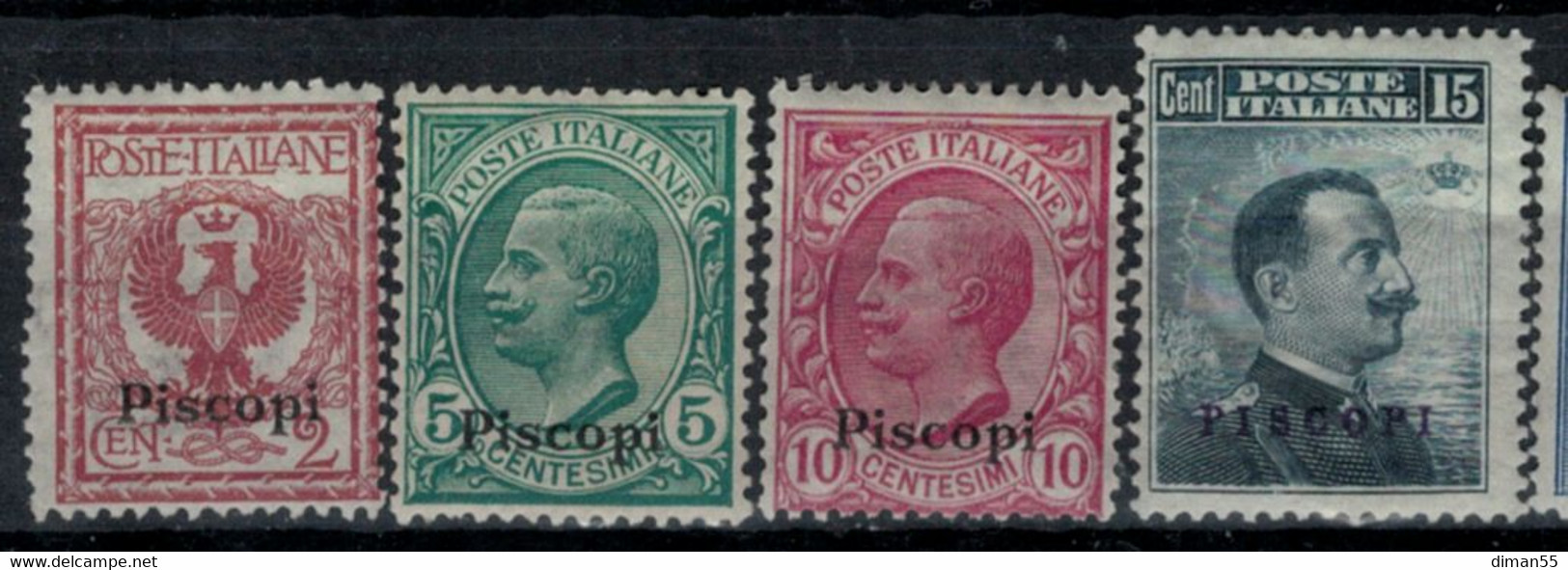 EGEO - PISCOPI - Sassone N. 1-8 Cat. 148 Euro  Linguellati - MH* - Aegean (Piscopi)