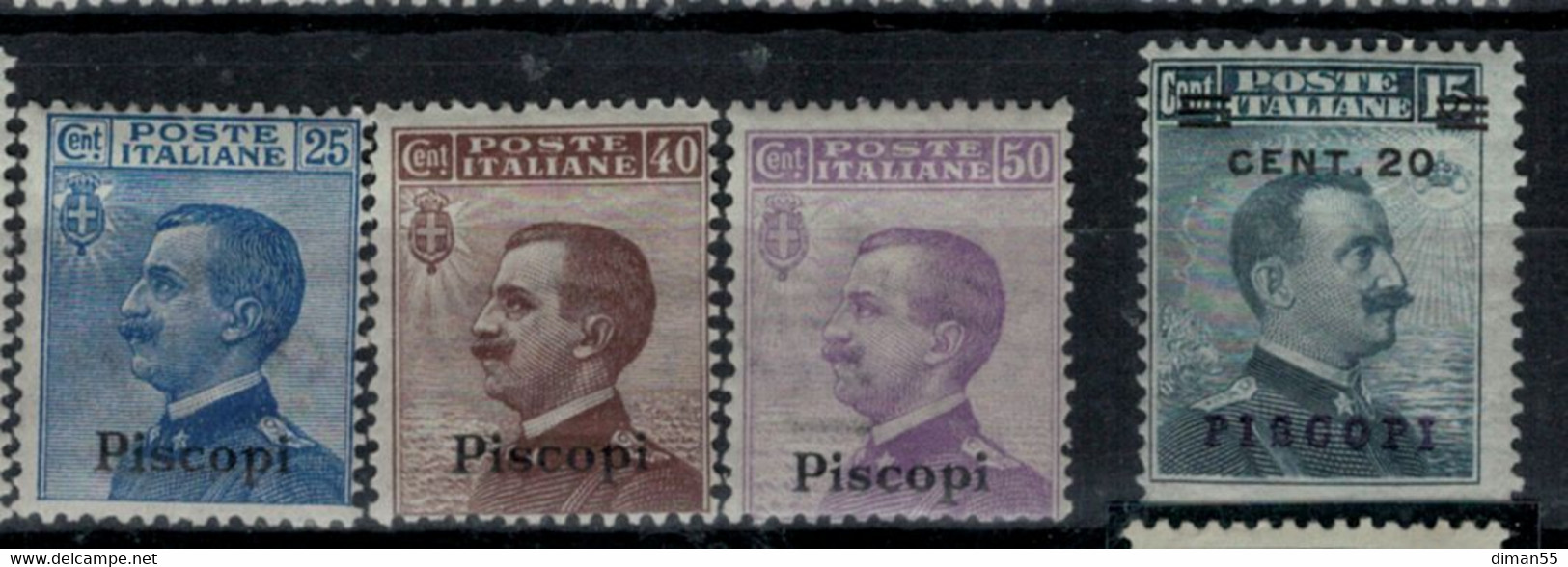 EGEO - PISCOPI - Sassone N. 1-8 Cat. 148 Euro  Linguellati - MH* - Aegean (Piscopi)