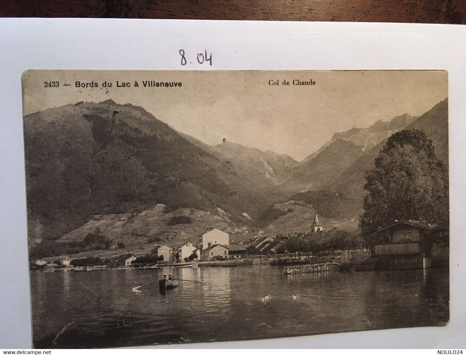 Cpa, Bords Du Lac A Villeneuve, Col De Chaude, écrite En 1916,( Phototypie Co -Neuchâtel) - Villeneuve