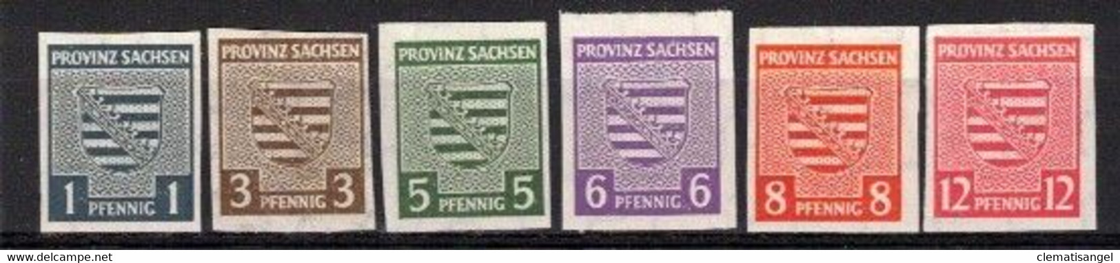 426d * PROVINZ SACHSEN 66/71 * 6 FEINE WERTE * DAUERSERIE * MICHEL 2,00 * POSTFRISCH MIT FALZ **!! - Andere & Zonder Classificatie