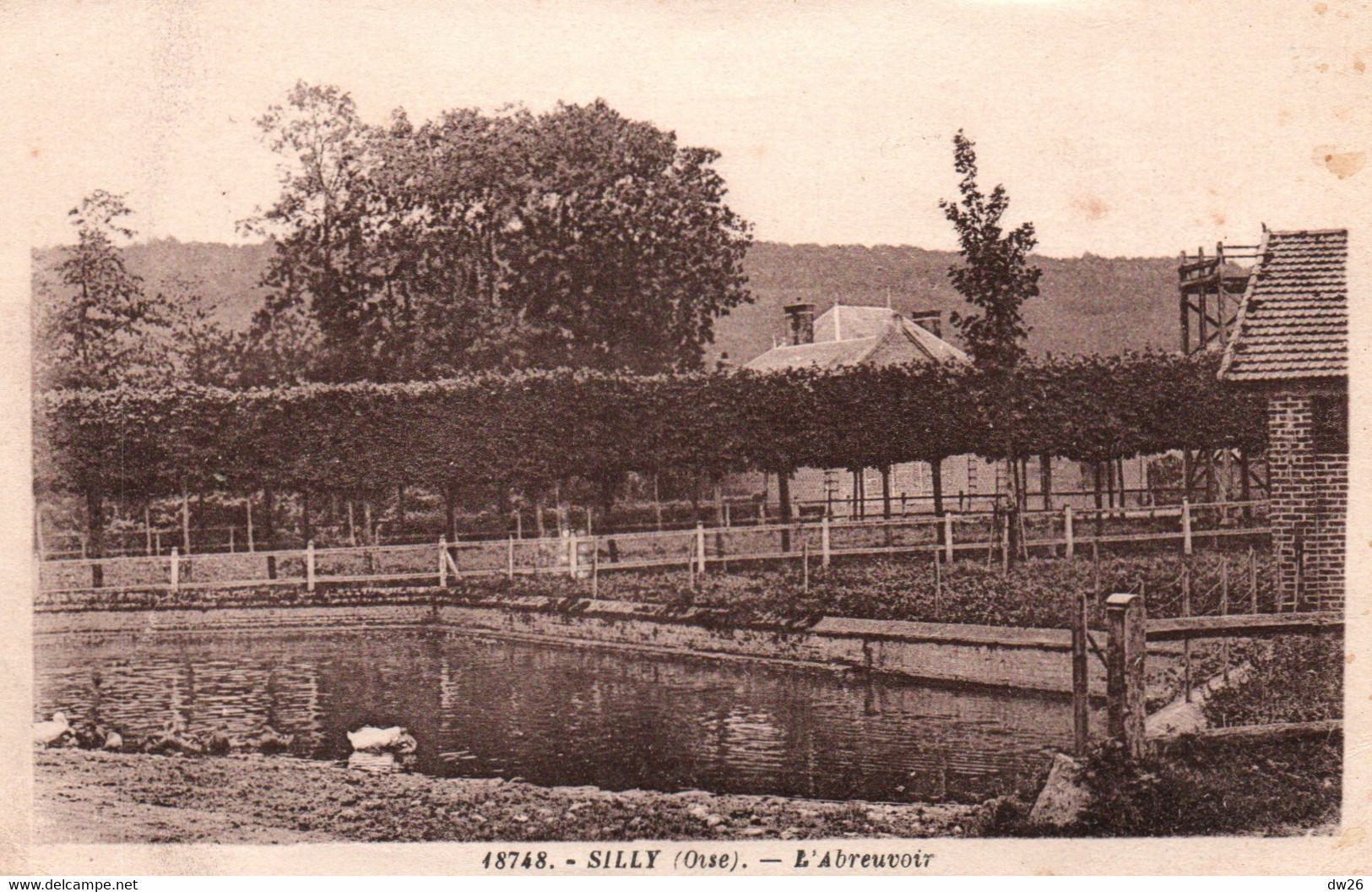 Silly (Oise) L'Abreuvoir - Photo-Edition Précy-sur-Oise (Marcel Delboy) - Carte Sépia N° 18748 Non Circulée - Sonstige & Ohne Zuordnung