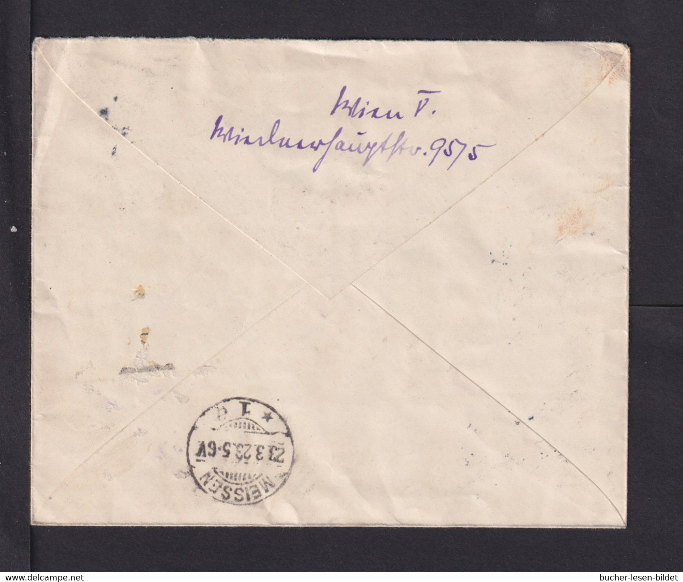 1923 - 3000 Und 4800 Kr. Mit Zufrankatur Auf Flugpost-Einscheibbrief Ab Wien Nach Meissen - Covers & Documents