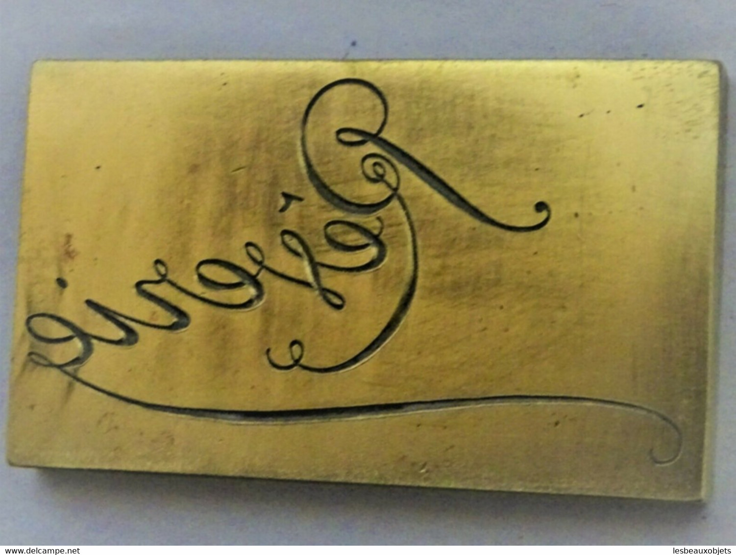 ANCIENNE MATRICE BRONZE / LAITON IMPRIMERIE EAU FORTE REVERIE Déco PAPIER ENTETE - Stempel & Siegel