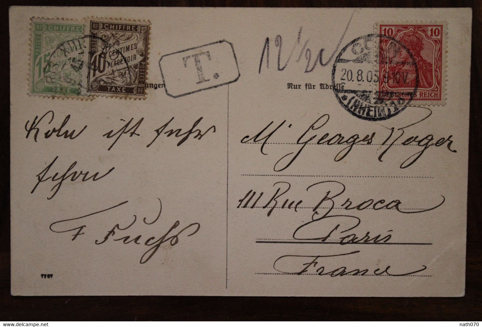 1903 Taxée Cpa Allemagne Cöln Cologne 10c + 15c Taxe - Cartas & Documentos