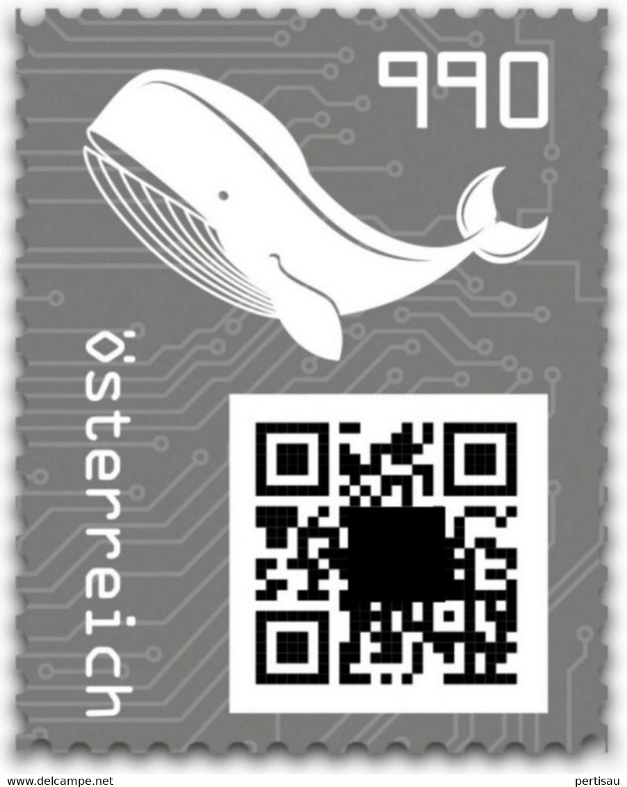 Crypto 3 Walvis Genummerd Code Zwart 2021 - Unused Stamps