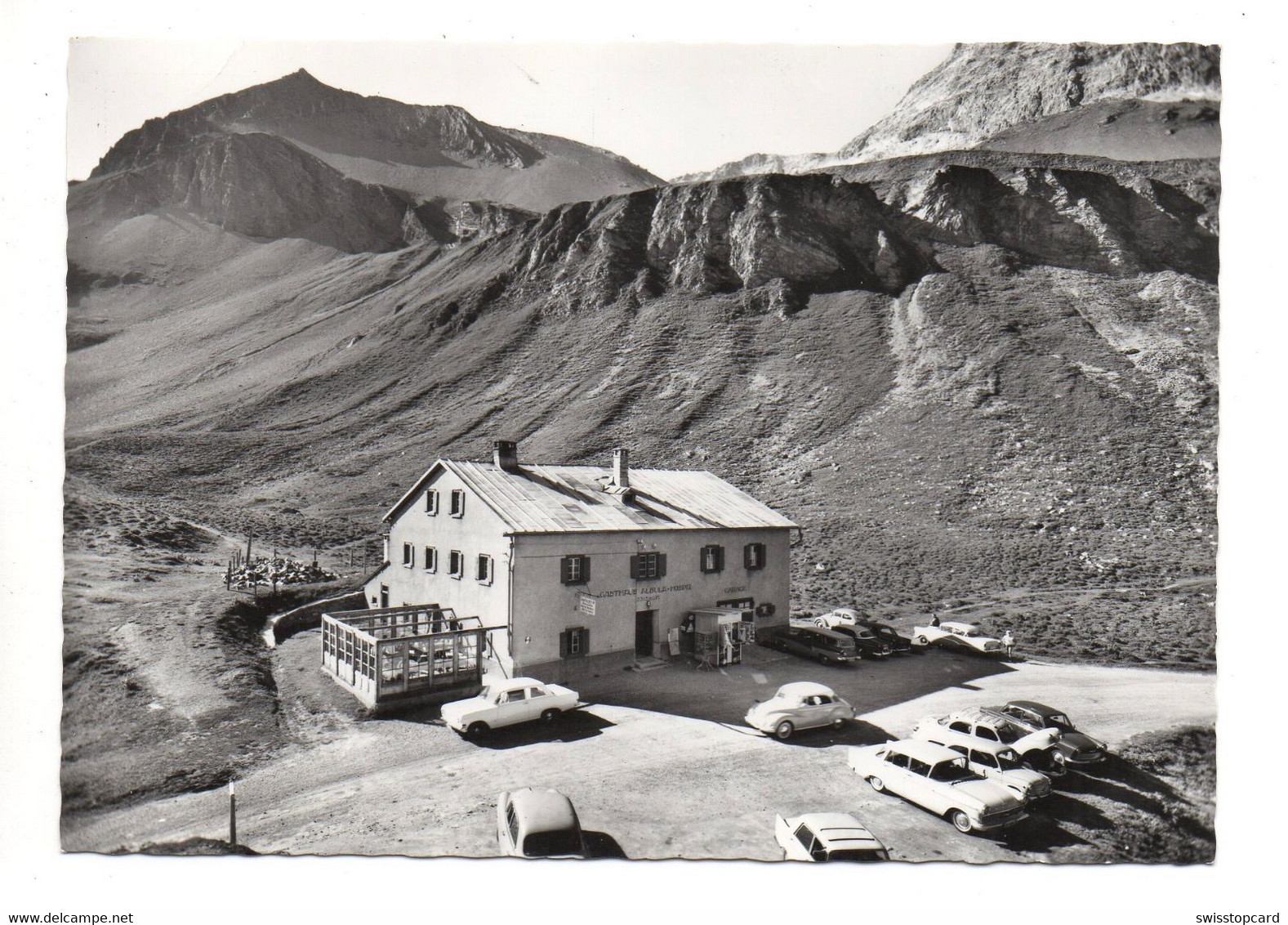 ALBULA Gasthaus Hospiz Gegen Piz Zavretta Oldtimer Auto Foto Furter Davos - Davos