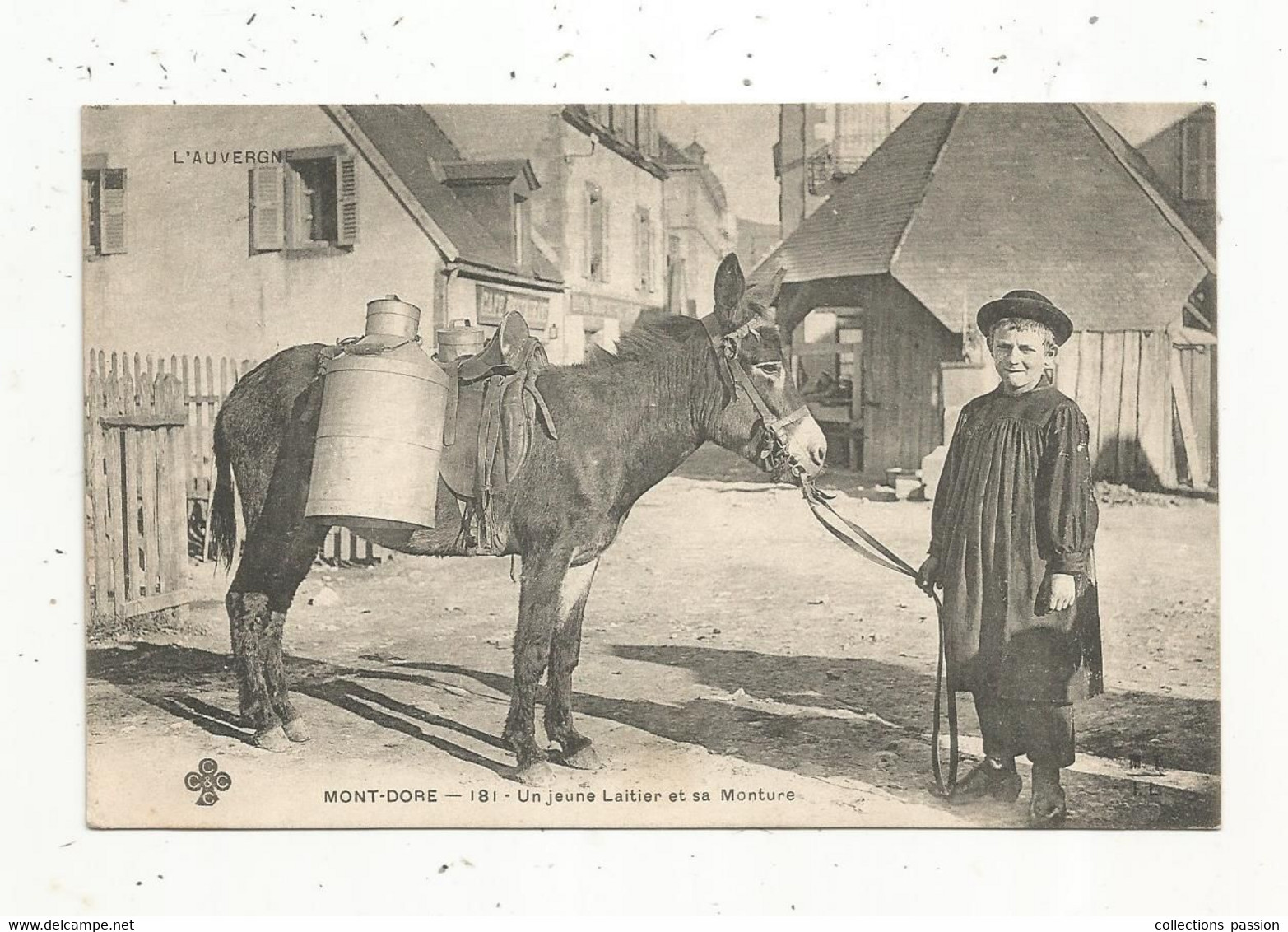 Cp, Métier,un Jeune Laitier Et Sa Monture , 63 ,MONT DORE ,âne , Voyagée 1905 - Marchands Ambulants