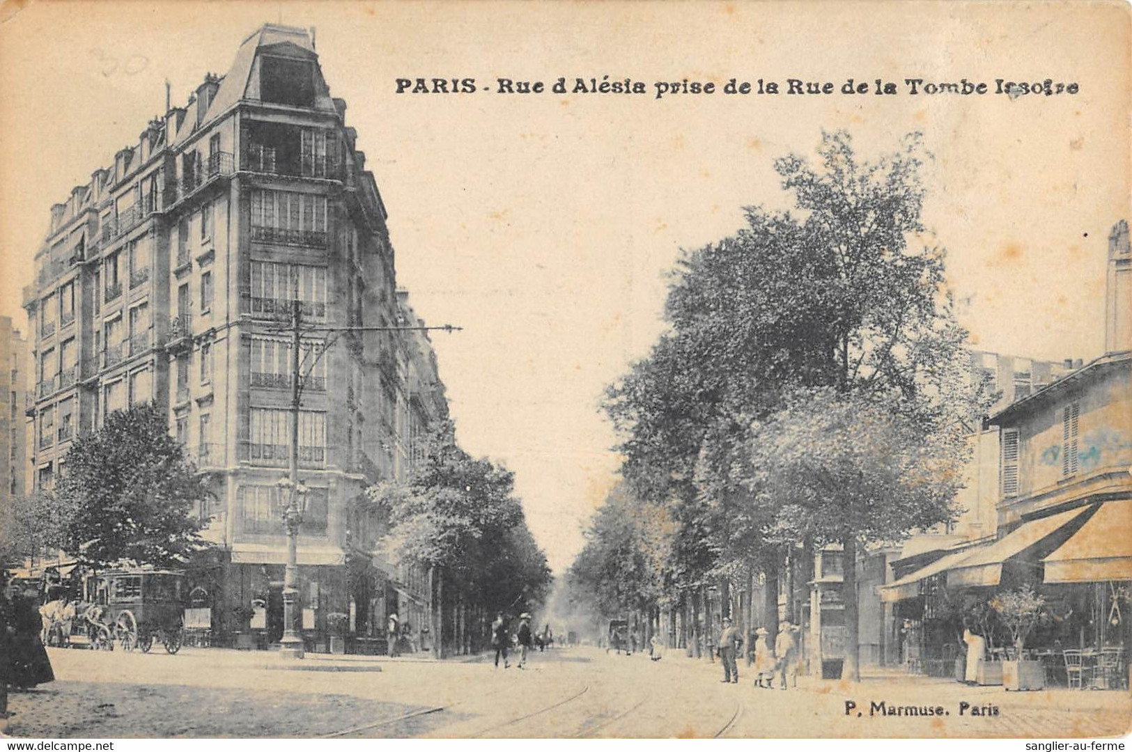 CPA 75 PARIS XIVe PARIS RUE D'ALESIA PRISE DE LA RUE DE LA TOMBE ISSOIRE - District 14