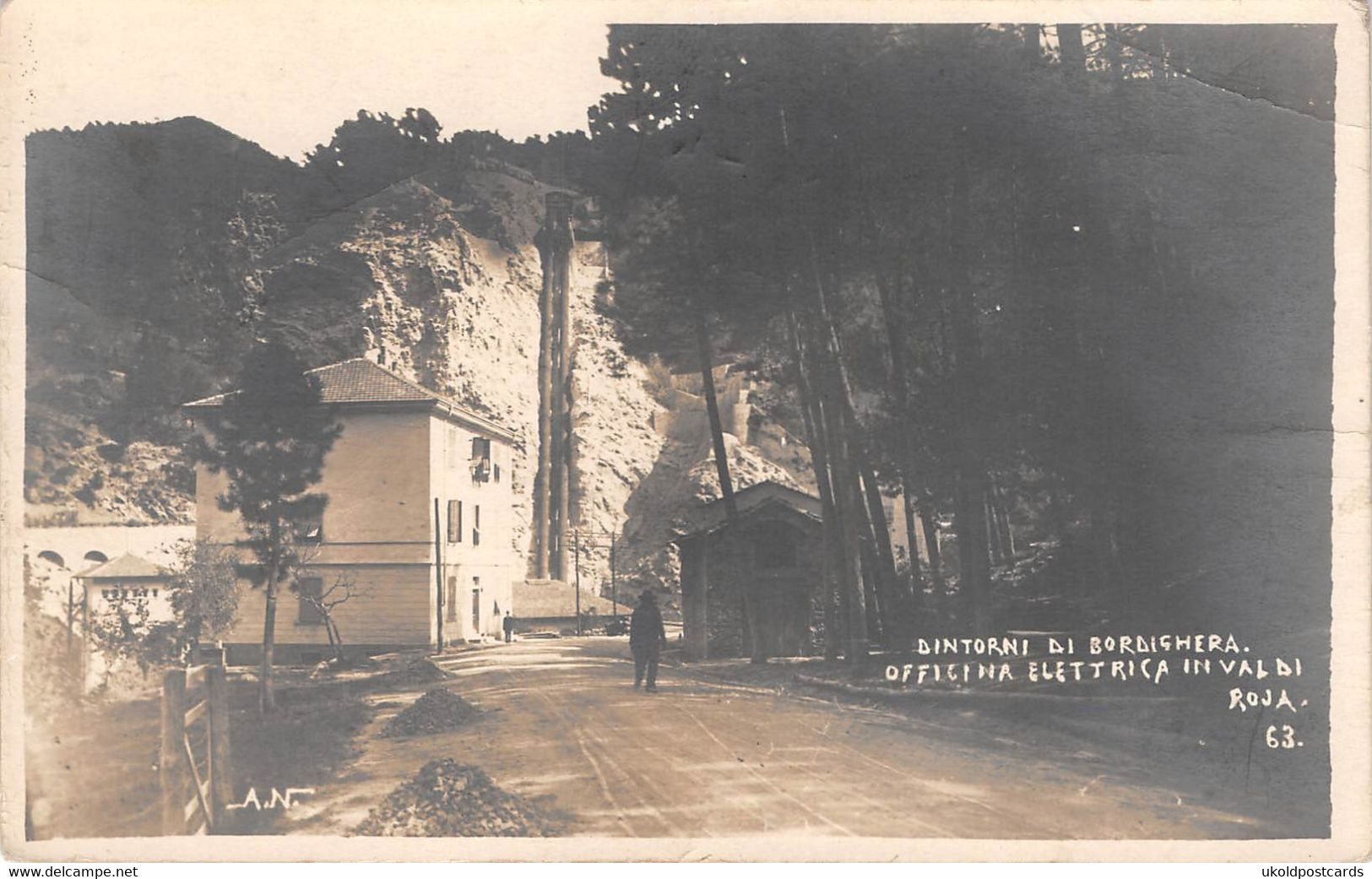 Italia  - Dintorni Di BORDIGHERA, Officina Elettrica In Val Di Roja -  Foto Cartolina - Imperia