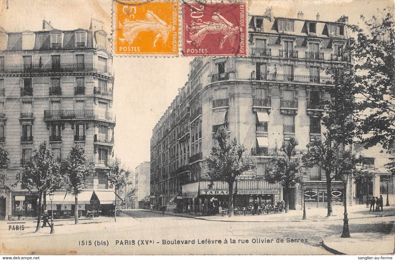 CPA 75 PARIS XVe PARIS BOULEVARD LEFEVRE A LA RUE OLIVIER DE SERRES - District 15