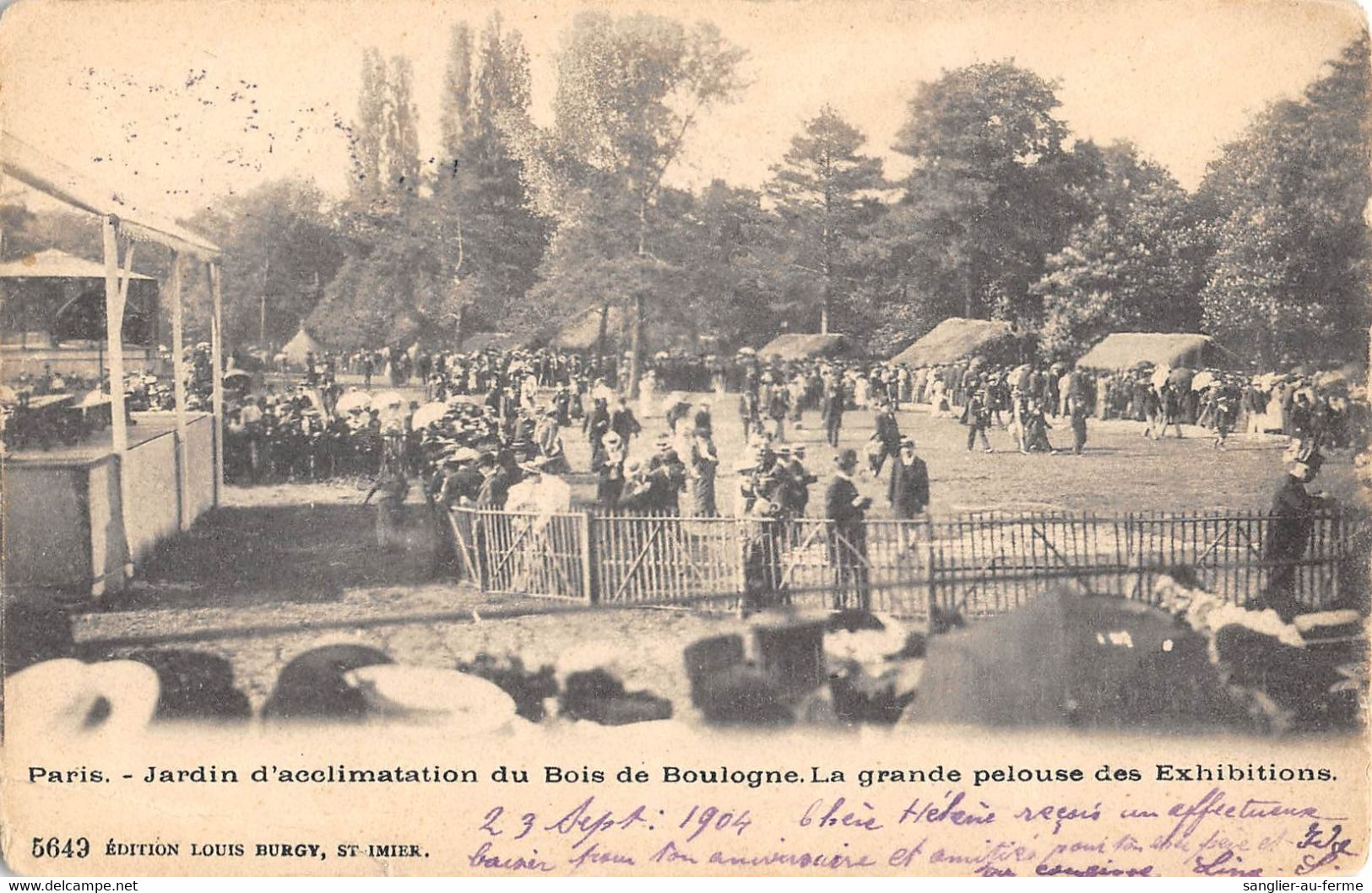 CPA 75 PARIS XVIe PARIS JARDIN D'ACCLIMATATION DU BOIS DE BOULOGNE LA GRANDE PELOUSE DES EXHIBITIONS - Paris (16)