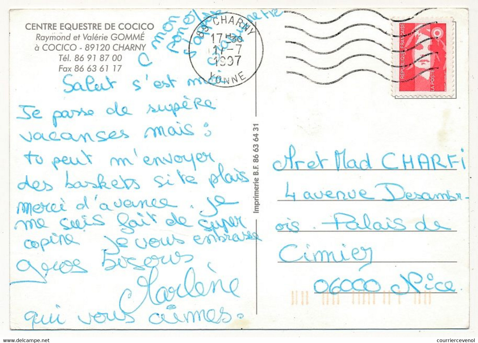 CPM - CHARNY (Yonne) - Centre équestre De Cocico - Robert Et Valérie Gommé - Charny