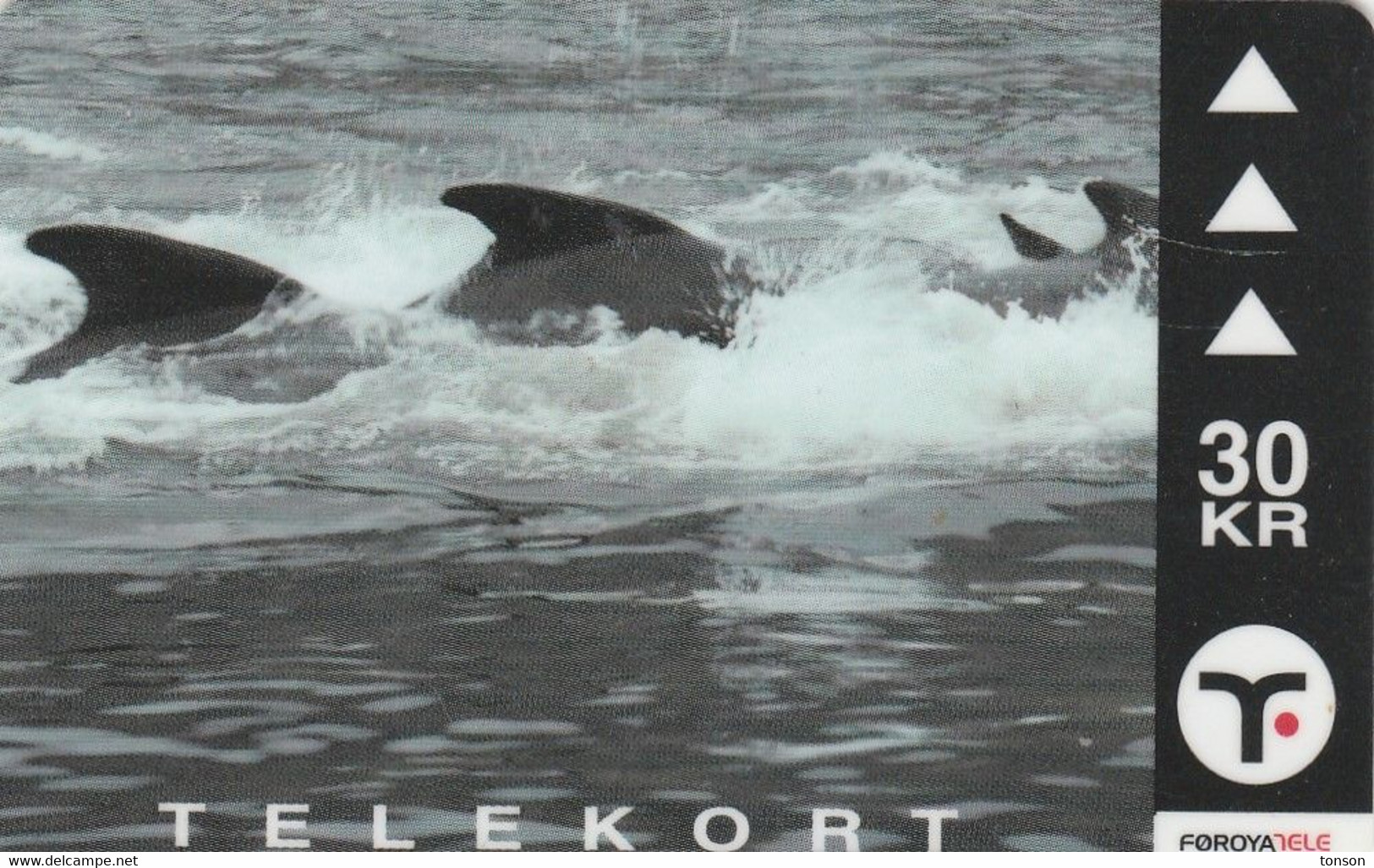 Faroe Islands, OD-030,  30 Kr , Pilot Whales 1, Possibly Mint, 2 Scans. - Islas Faroe