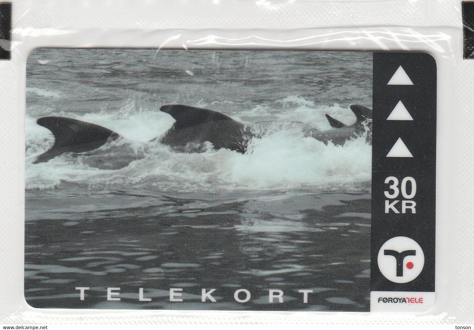 Faroe Islands, OD-030,  30 Kr , Pilot Whales 1, Mint In Blister, 2 Scans. - Faroe Islands