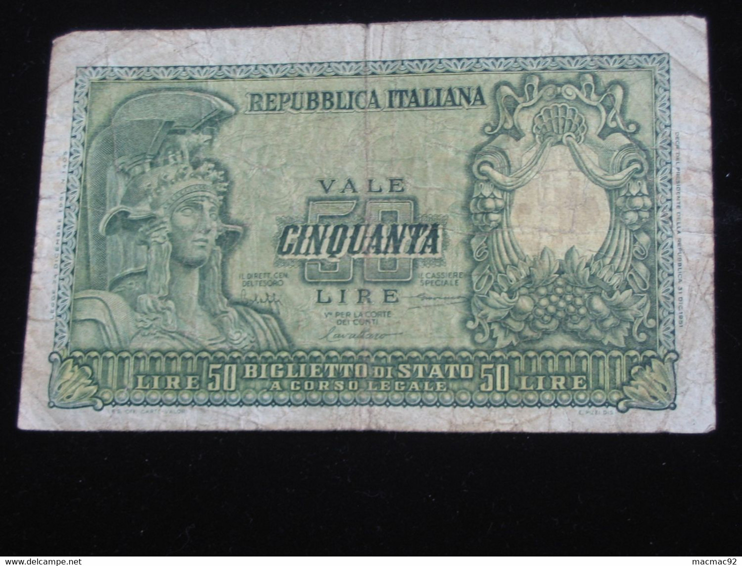 Italie - Italia 50 Lire -1951 - Biglietto Di Stato A Corso Legale    **** EN ACHAT IMMEDIAT **** - Regno D'Italia – Autres