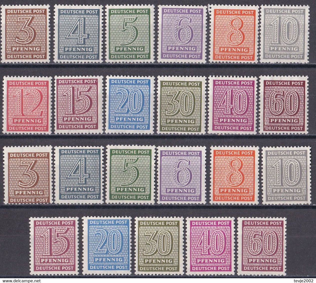 SBZ West Sachsen 1945/6 - Mi.Nr. 126 - 137 X + Y - Postfrisch MNH - Other & Unclassified