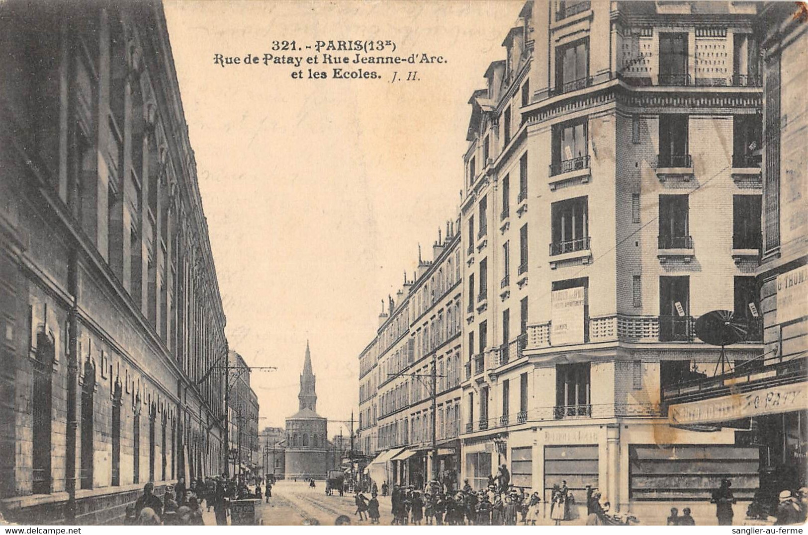 CPA 75 PARIS XIIIe PARIS RUE DE PATAY ET RUE JEANNE D'ARC ET LES ECOLES - District 13