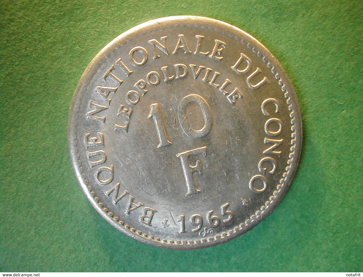 Belgian Congo  Kongo  10 Fr  1965  UNC - 1945-1951: Regency