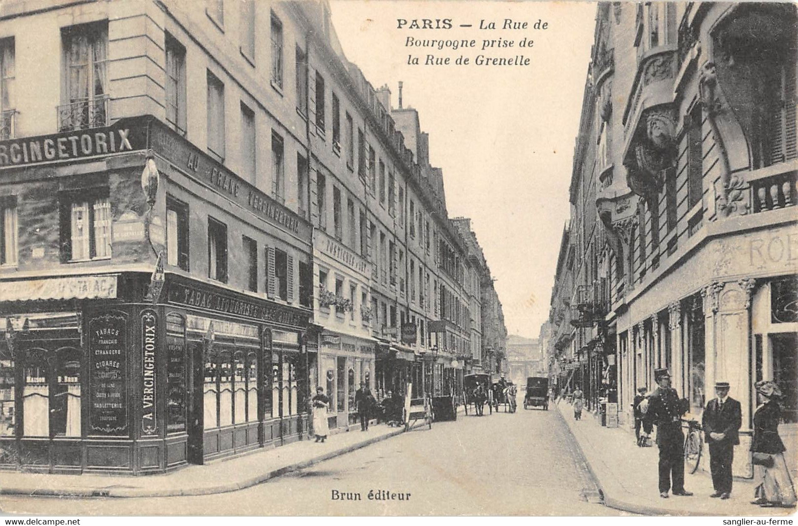 CPA 75 PARIS VIIe PARIS LA RUE DE BOURGOGNE PRISE DE LA RUE DE GRENELLE - Distretto: 07