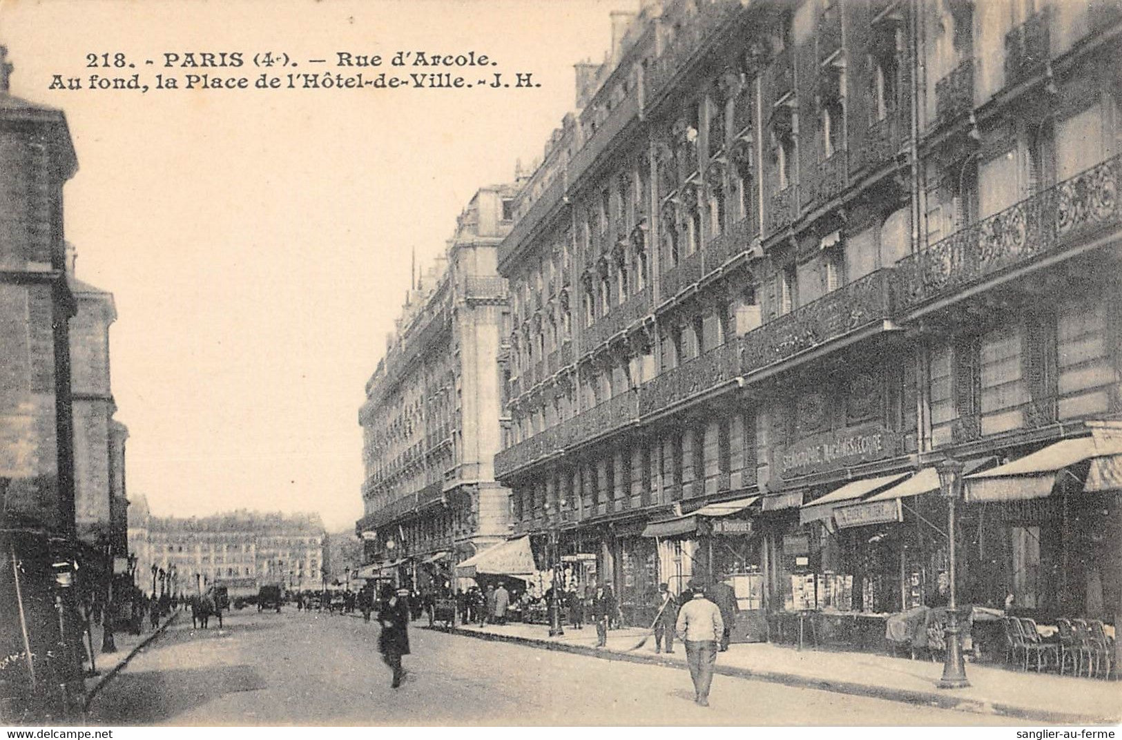 CPA 75 PARIS IVe PARIS RUE D'ARCOLE AU FOND LA PLACE DE L'HOTEL DE VILLE - Paris (04)