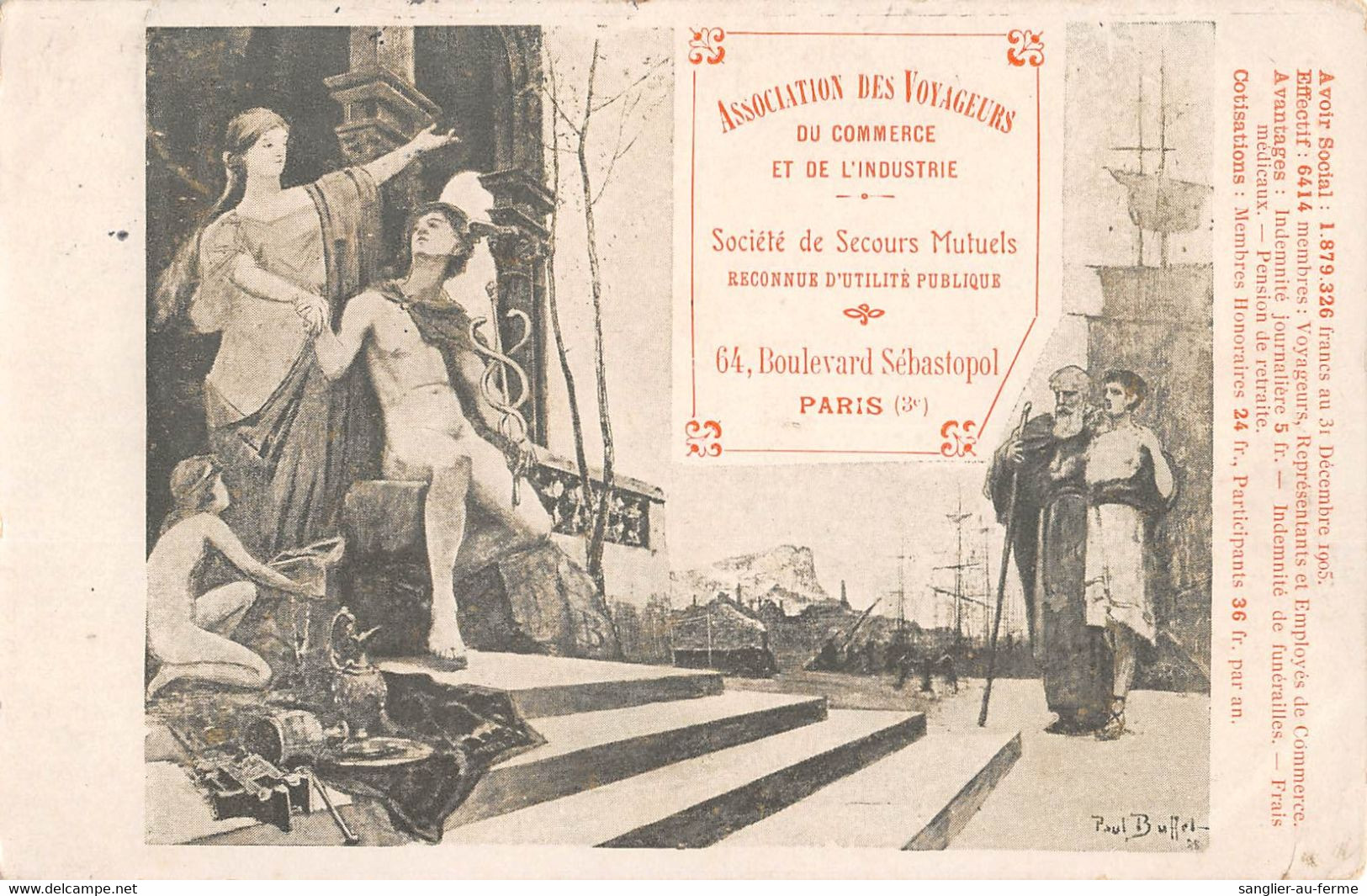 CPA 75 PARIS IIIe PARIS Bd SEBASTOPOL ASSOCIATION DES VOYAGEURS DU COMMERCE ET DE L'INDUSTRIE - Paris (03)