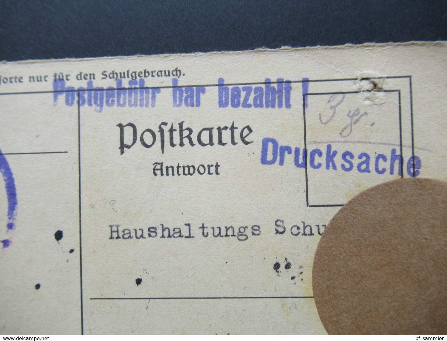Österreich 1947 PK Antwortkarte / Drucksache Bürobedarf Stempel L1 Postgebühr Bar Bezahlt / Notmaßnahme Aus Enns O.Oe. - Brieven En Documenten