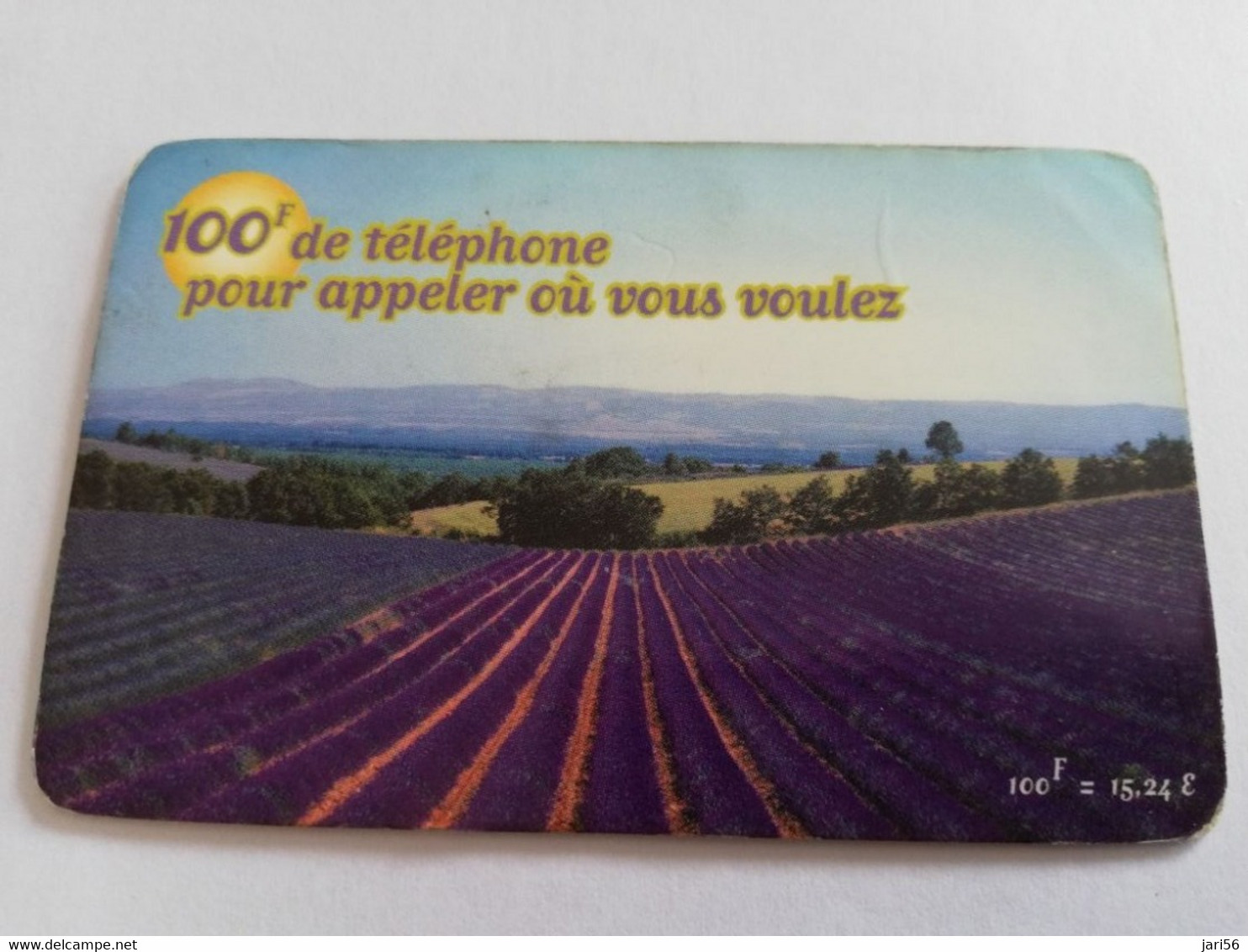 FRANCE/FRANKRIJK  LAVENDEL FIELD    100FR  PREPAID  USED    ** 5984** - Nachladekarten (Handy/SIM)