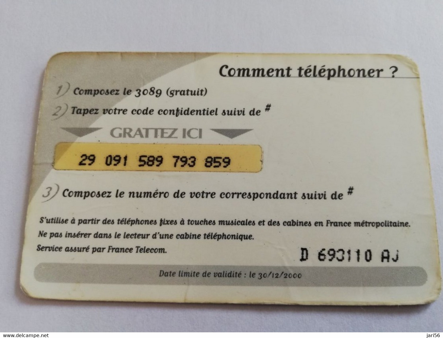 FRANCE/FRANKRIJK  LAVENDEL FIELD    100FR  PREPAID  USED    ** 5984** - Nachladekarten (Handy/SIM)