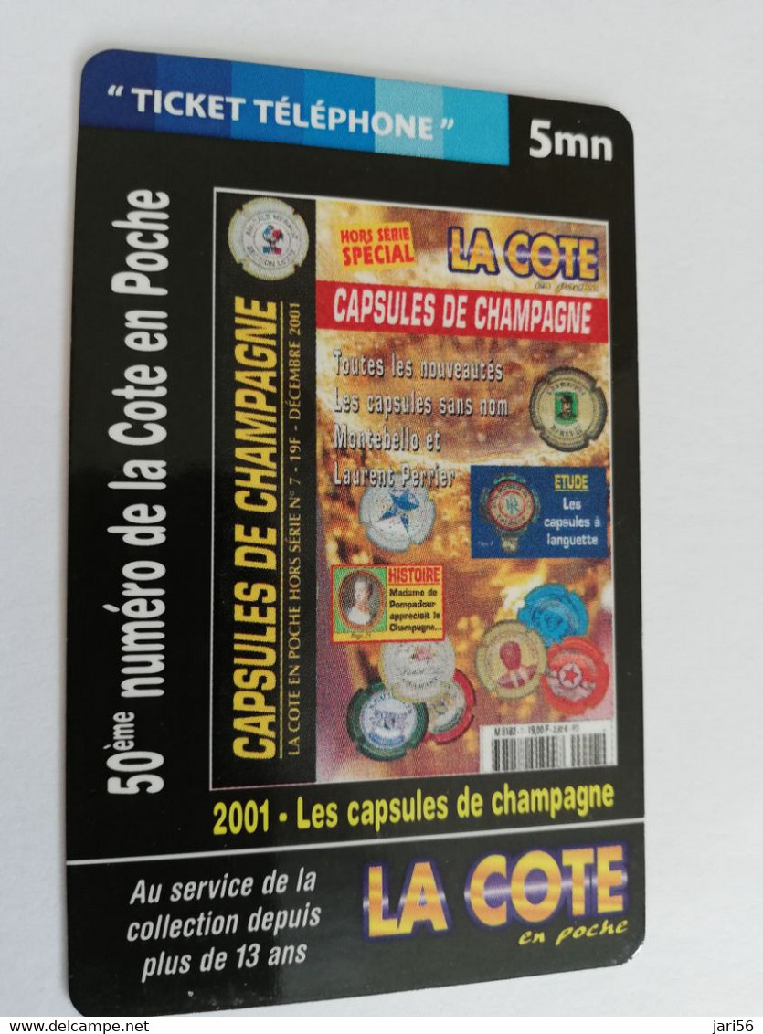 FRANCE/FRANKRIJK   LA COTE EN POCHE     5 MIN  PREPAID  USED    ** 5985** - Prepaid: Mobicartes