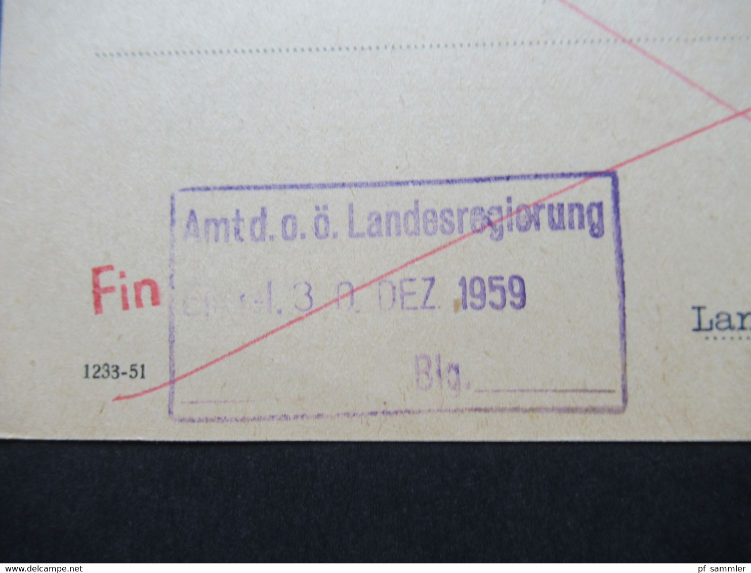 Österreich 1959 PK Mit Freistempel 100 Groschen Magistrat Graz An Das Amt Der O.Ö. Landesregierung In Linz Stempel Fin - Brieven En Documenten