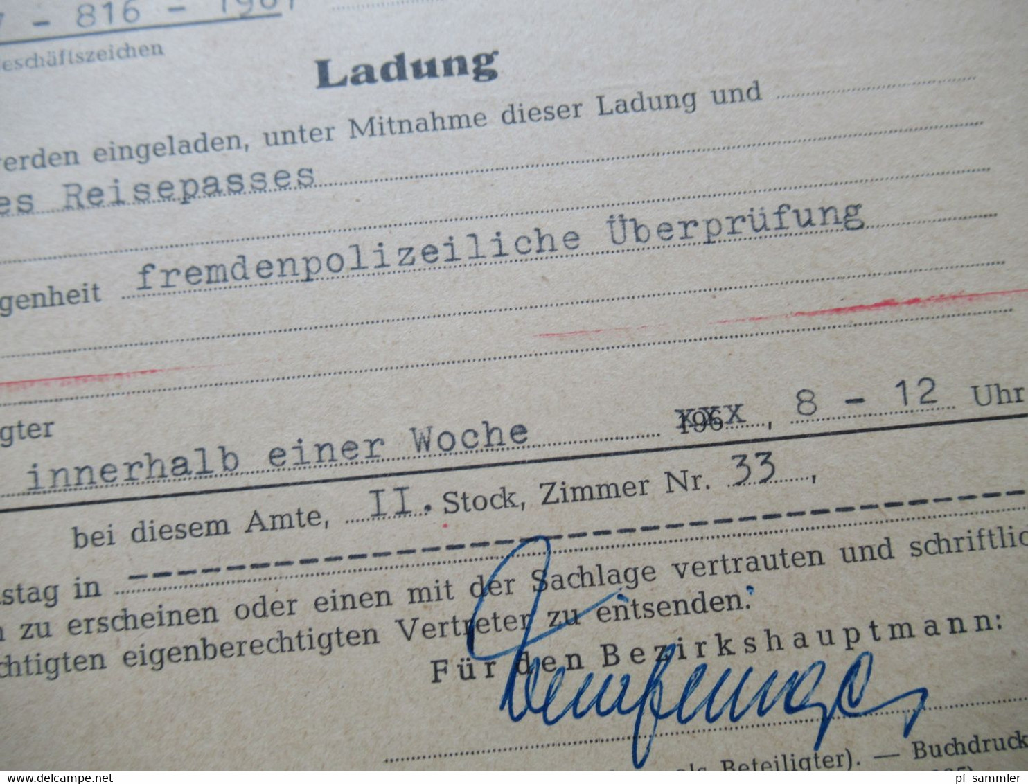 Österreich 1967 PK Mit Freistempel 100 Groschen Bezirkshauptmannschaft Gmunden Betreff Fremdenpolizeiliche Überprüfung - Lettres & Documents