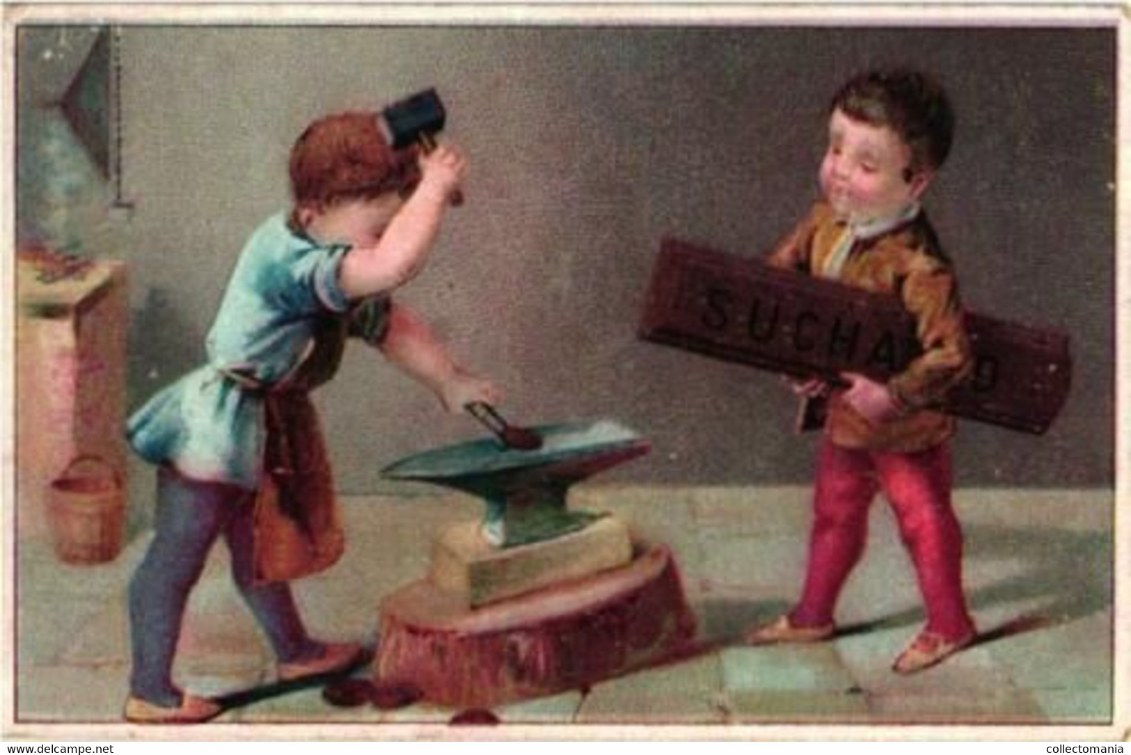 CH 6 Chromo Lithography Cards Playing With Chocolate SUCHARD, Set 30B,  Anno 1892 - Suchard