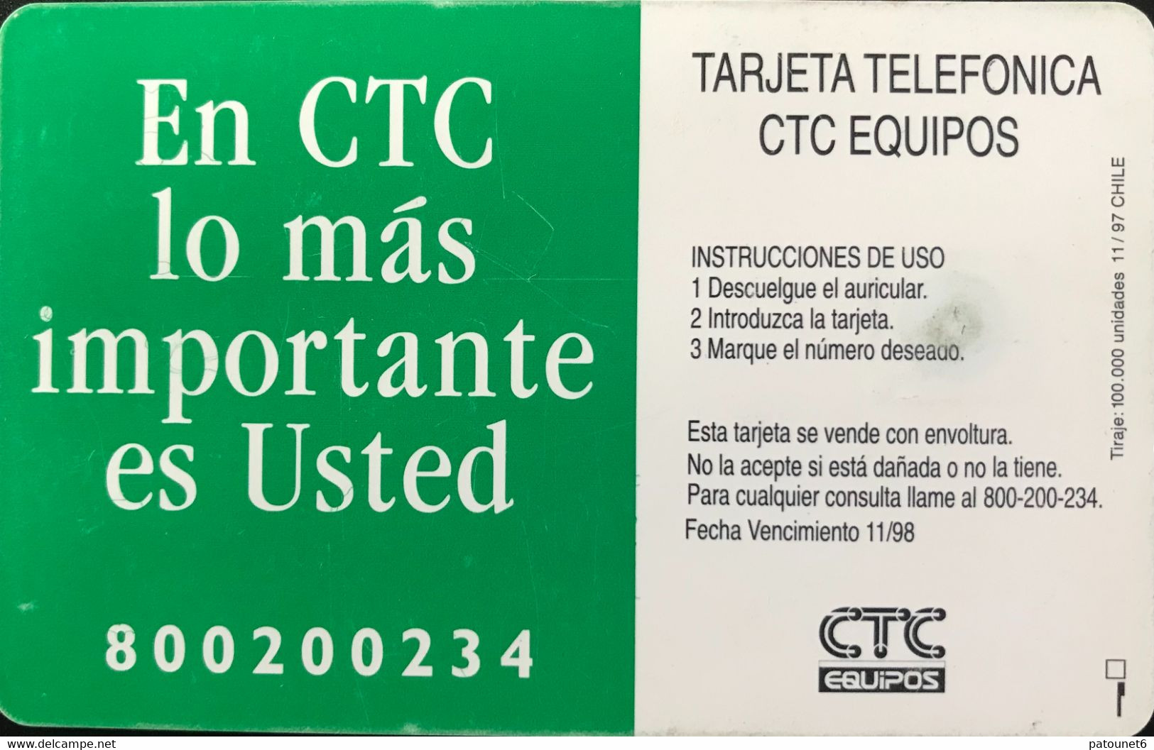 CHILI - Phonecard - CTC - Vina Del Mar - $ 2.000 - Another Chip - Chili