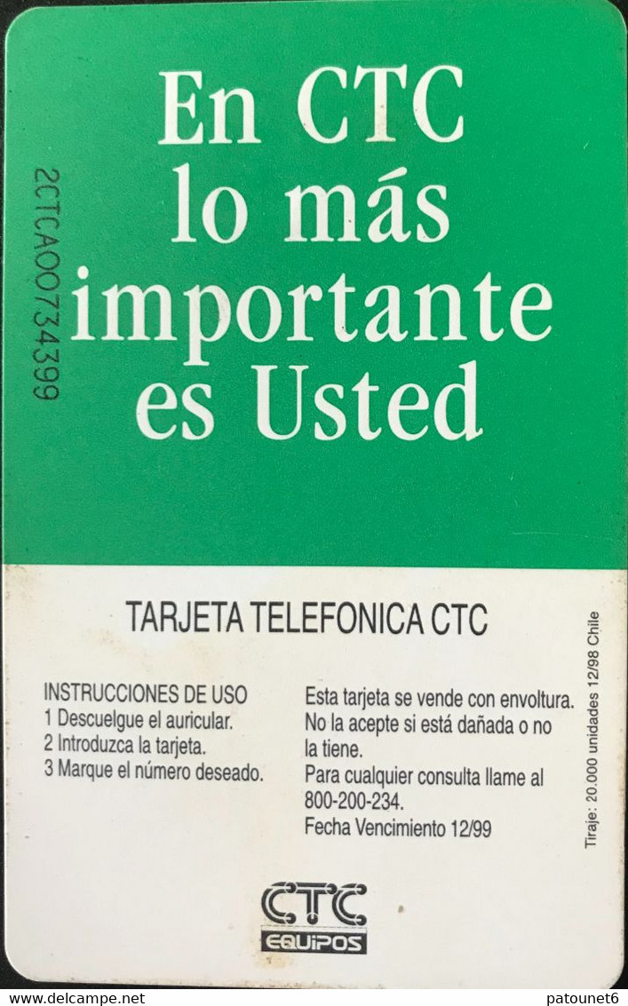 CHILI - Phonecard - CTC - Angelmo - $ 2.000 - Chile