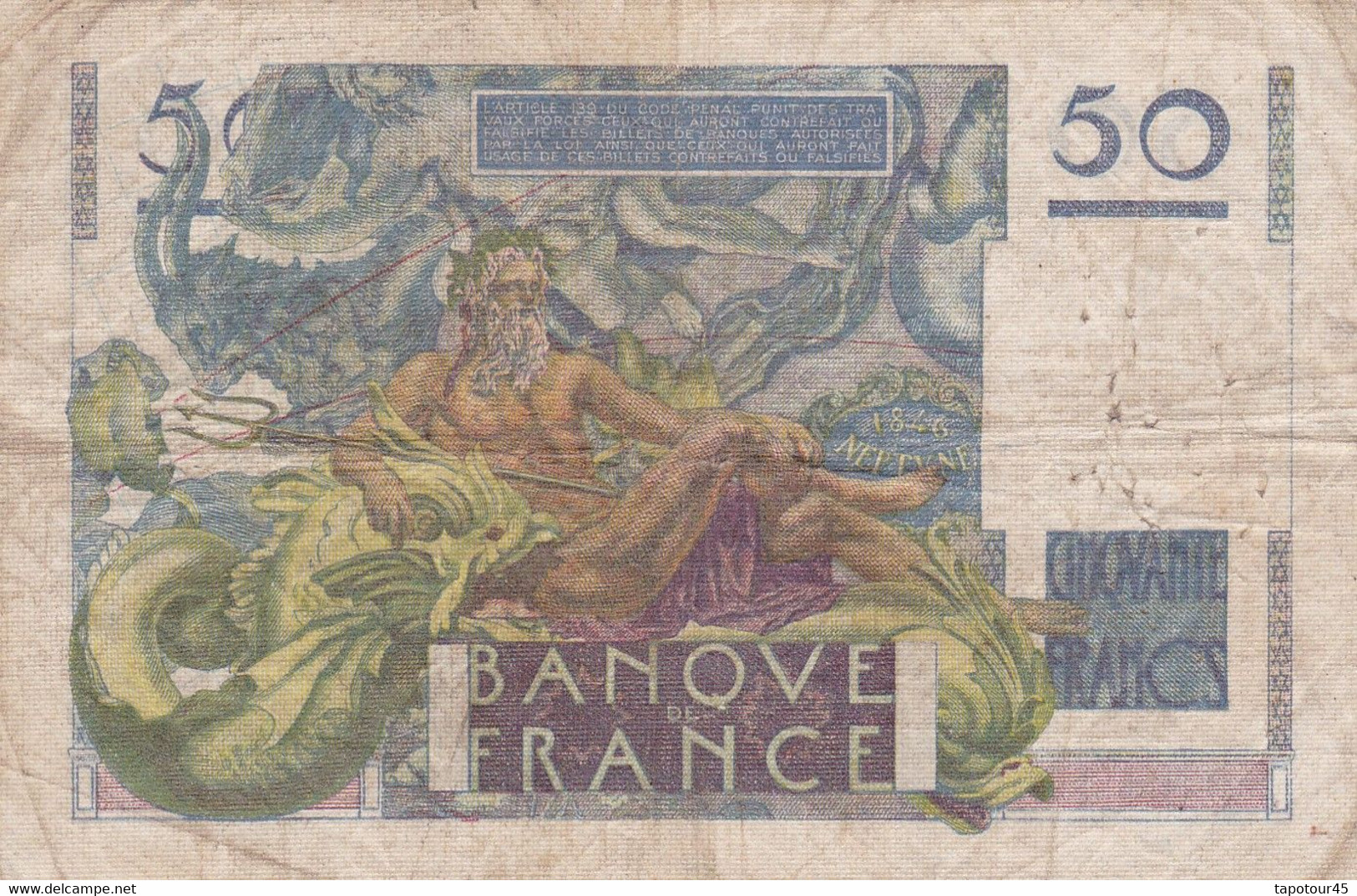 Billet > France >50 Francs 1948 - 50 F 1946-1951 ''Le Verrier''
