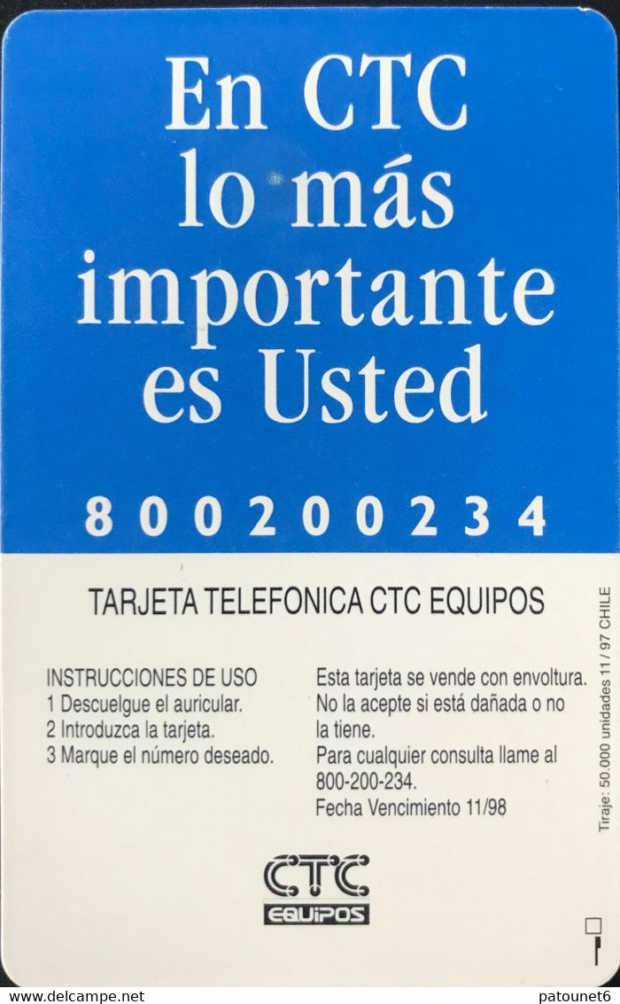 CHILI - Phonecard - CTC - Angelmo - $ 5.000 - Another Chip - Cile