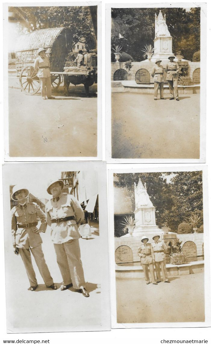 1936 COLOMBO PORT SAID - MILITAIRES DE LA COLONIALE - LOT DE 4 PHOTOS - Krieg, Militär