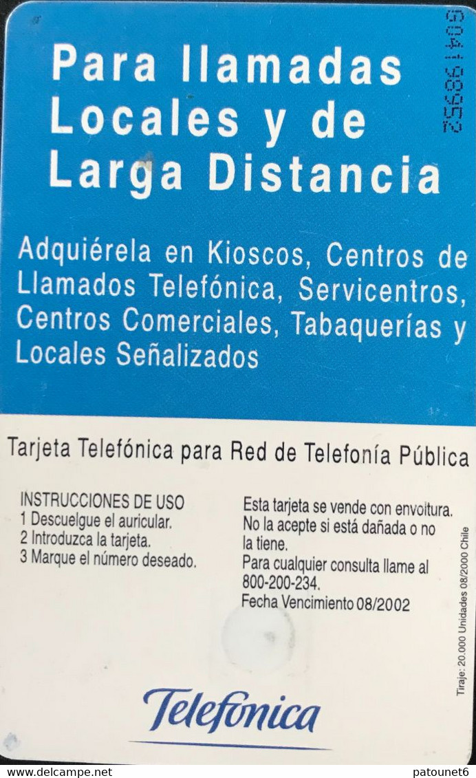 CHILI - Phonecard - Telefonica - Araucarias Gemelas  -  $ 5.000 - Cile