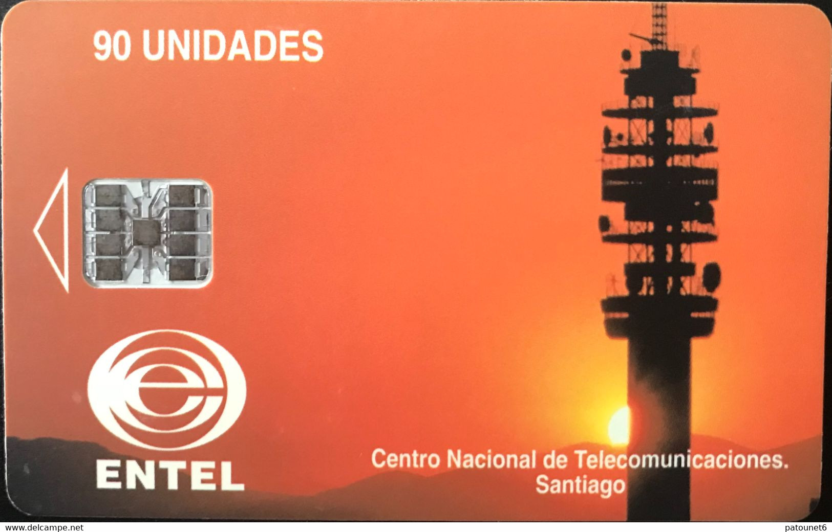 CHILI - Phonecard - ENTEL - Centro National De Telecomunicaciones Santiago - 90 Unidades - Cile