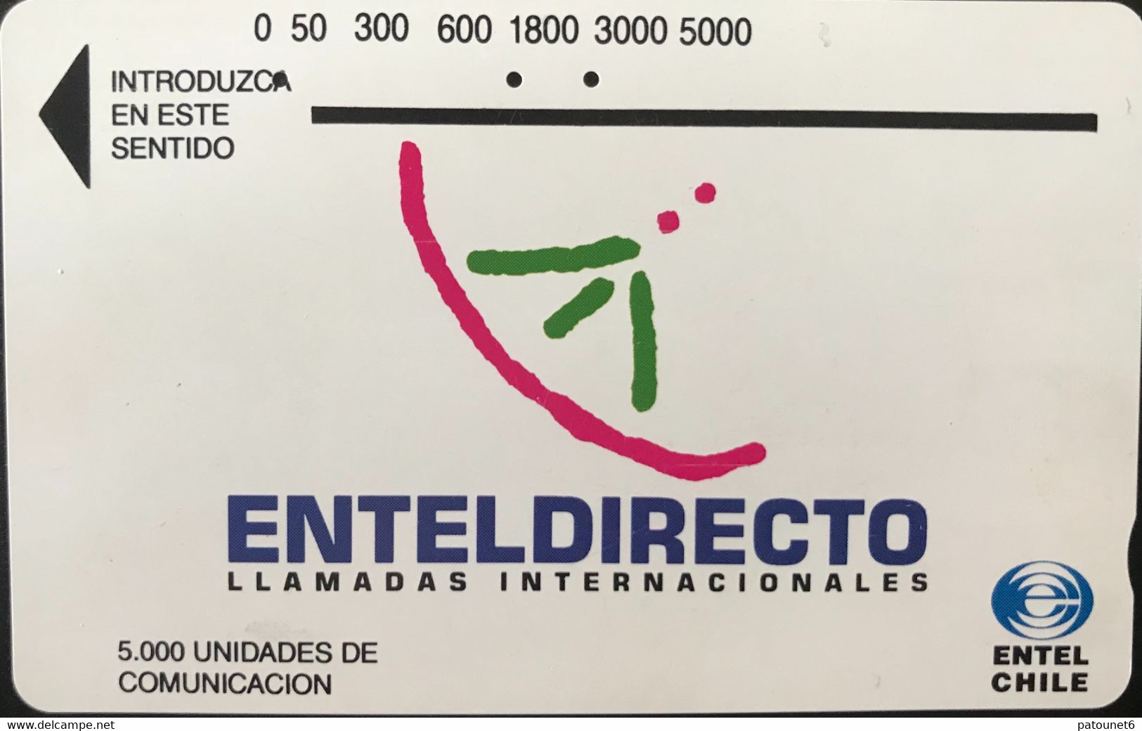 CHILI - Phonecard - ENTEL - ENTELDIRECTO - 5.000 Unidades - Chili